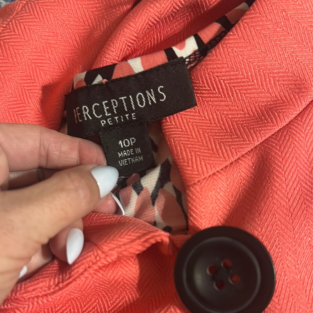 Perceptions Pink Blazer Elegant Structured Pantsu… - image 3